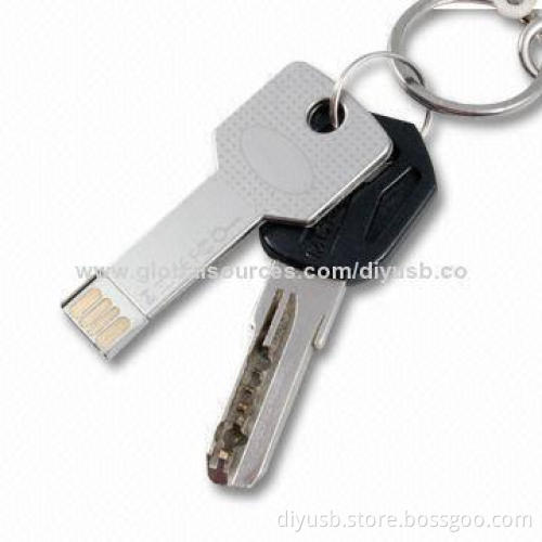 Key-shaped 4GB USB Flash Drives, Supports Plug-and-play Function, Customized Colors Available